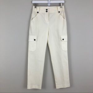 St. John Yellow Label Cropped Cargo Pants
